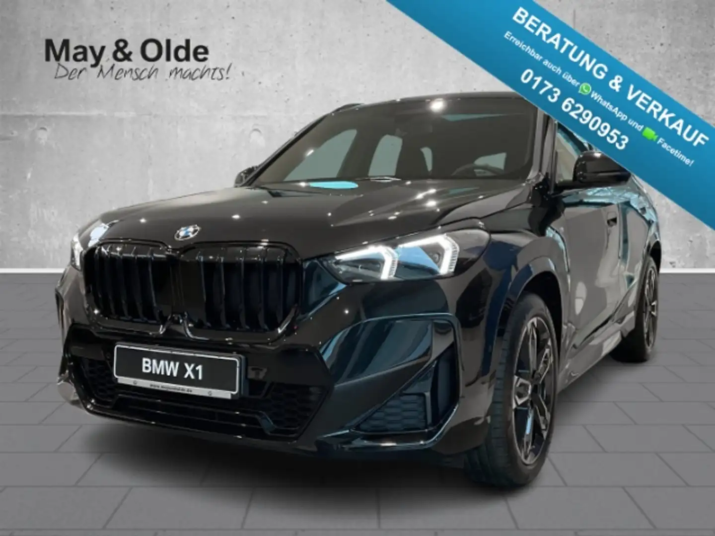 BMW X1 sDrive20i M-Sport ACC HUD AD AHK Pano Navi Soundsy Negro - 1
