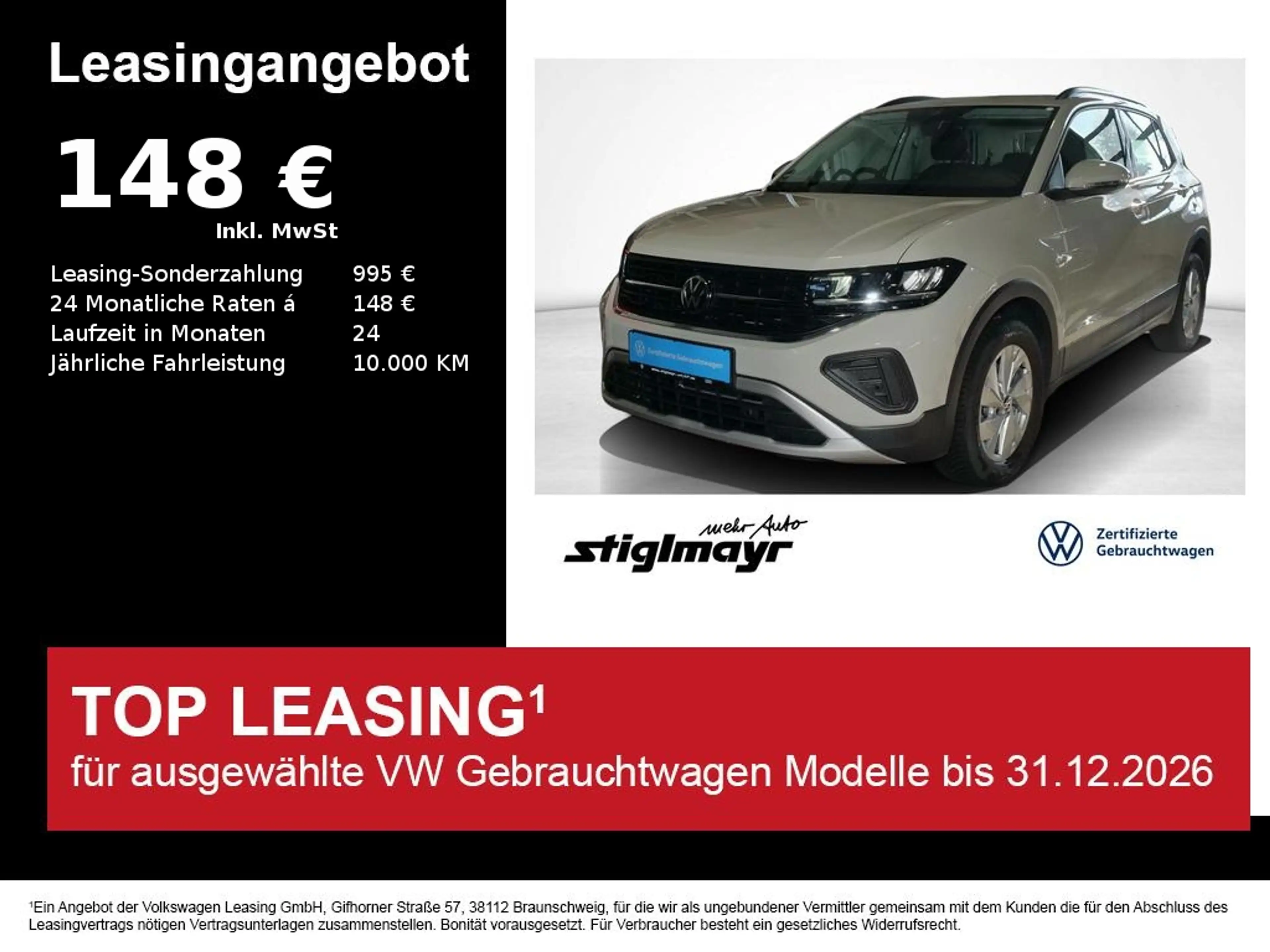 Volkswagen T-Cross Life 1.0 TSI