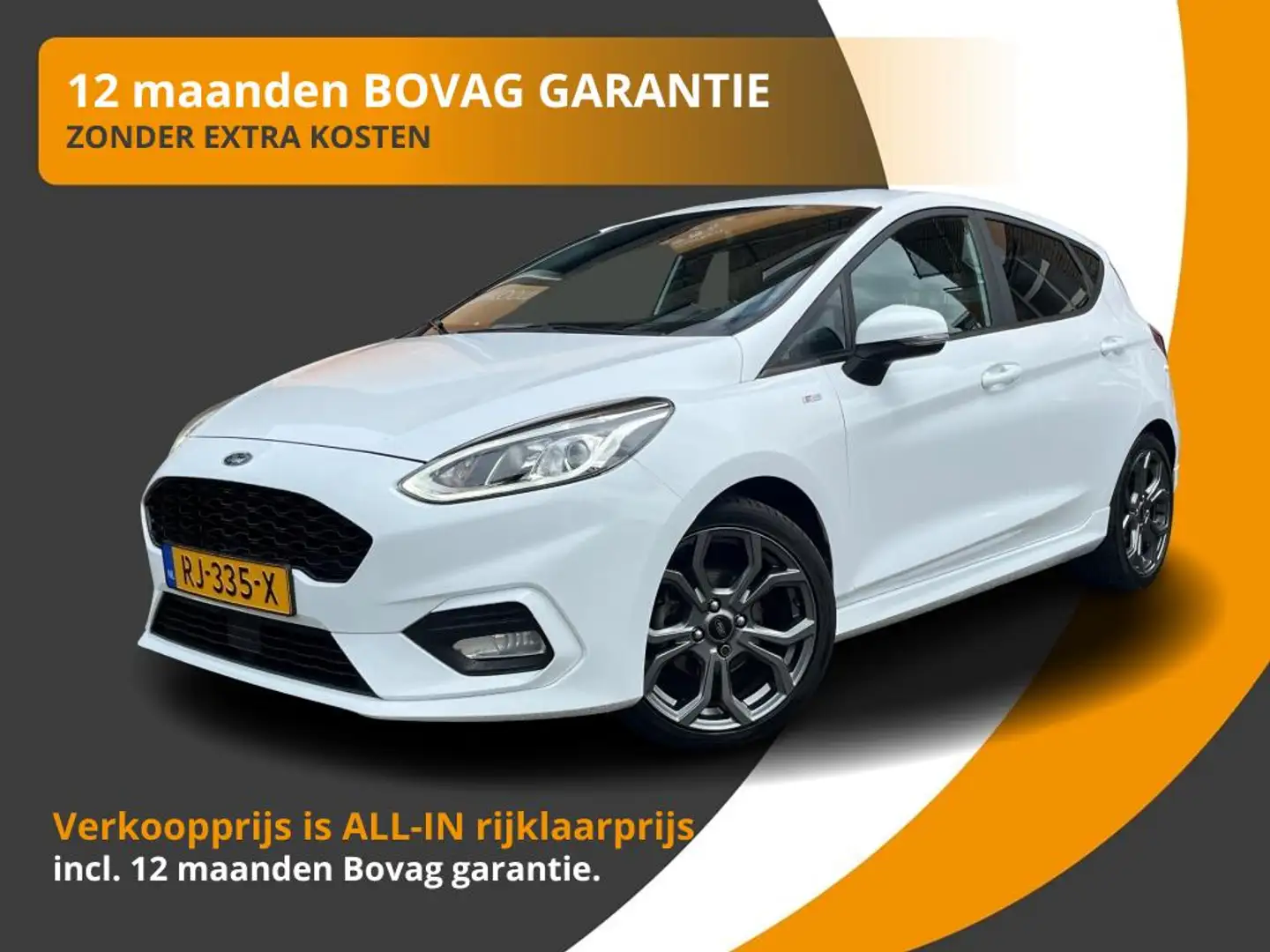 Ford Fiesta 1.0 ECOBOOST ST-LINE 5-DEURS/NW.MODEL/NL-AUTO/1E E Wit - 1