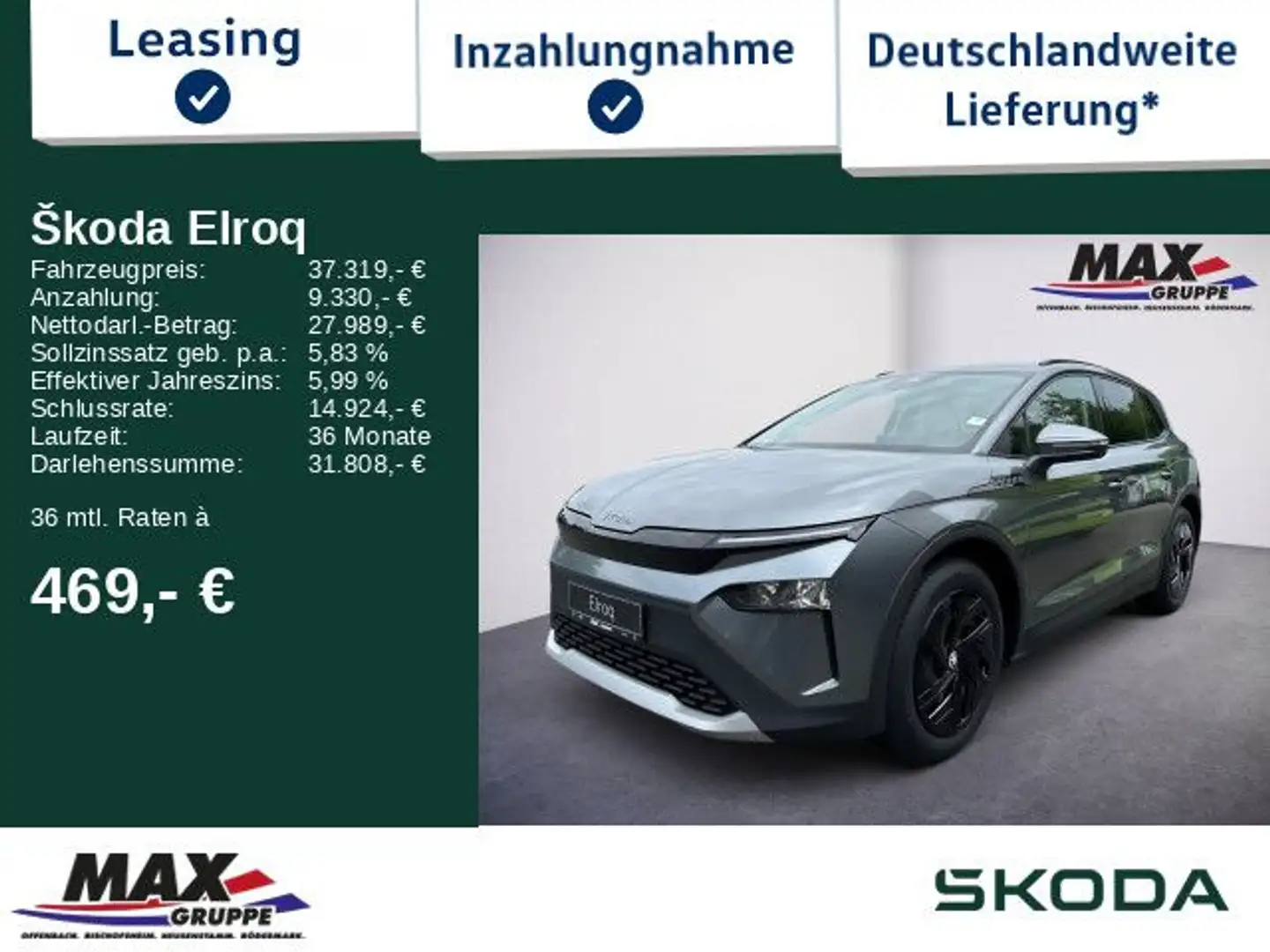 Skoda Elroq 50 Tour Studio *NAVI*LED*KEYLESS*LANEASS* Grau - 1