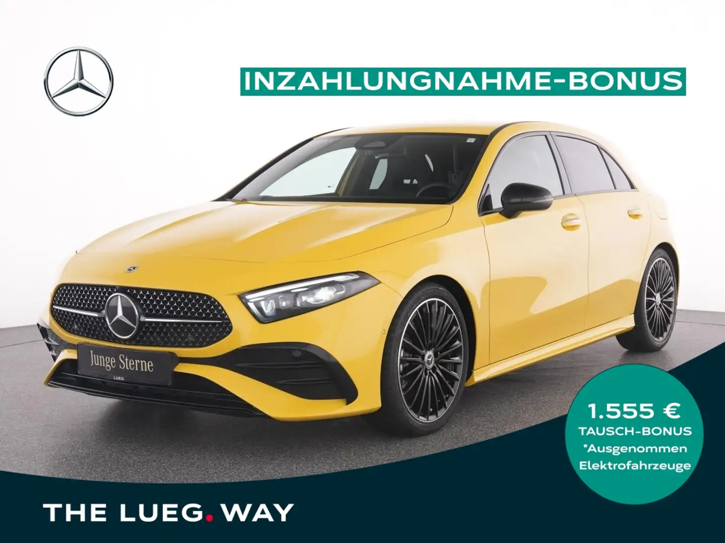 Mercedes-Benz A 220 d AMG+MBeam+KeyGo+Night+Totw+RFK Sárga - 1