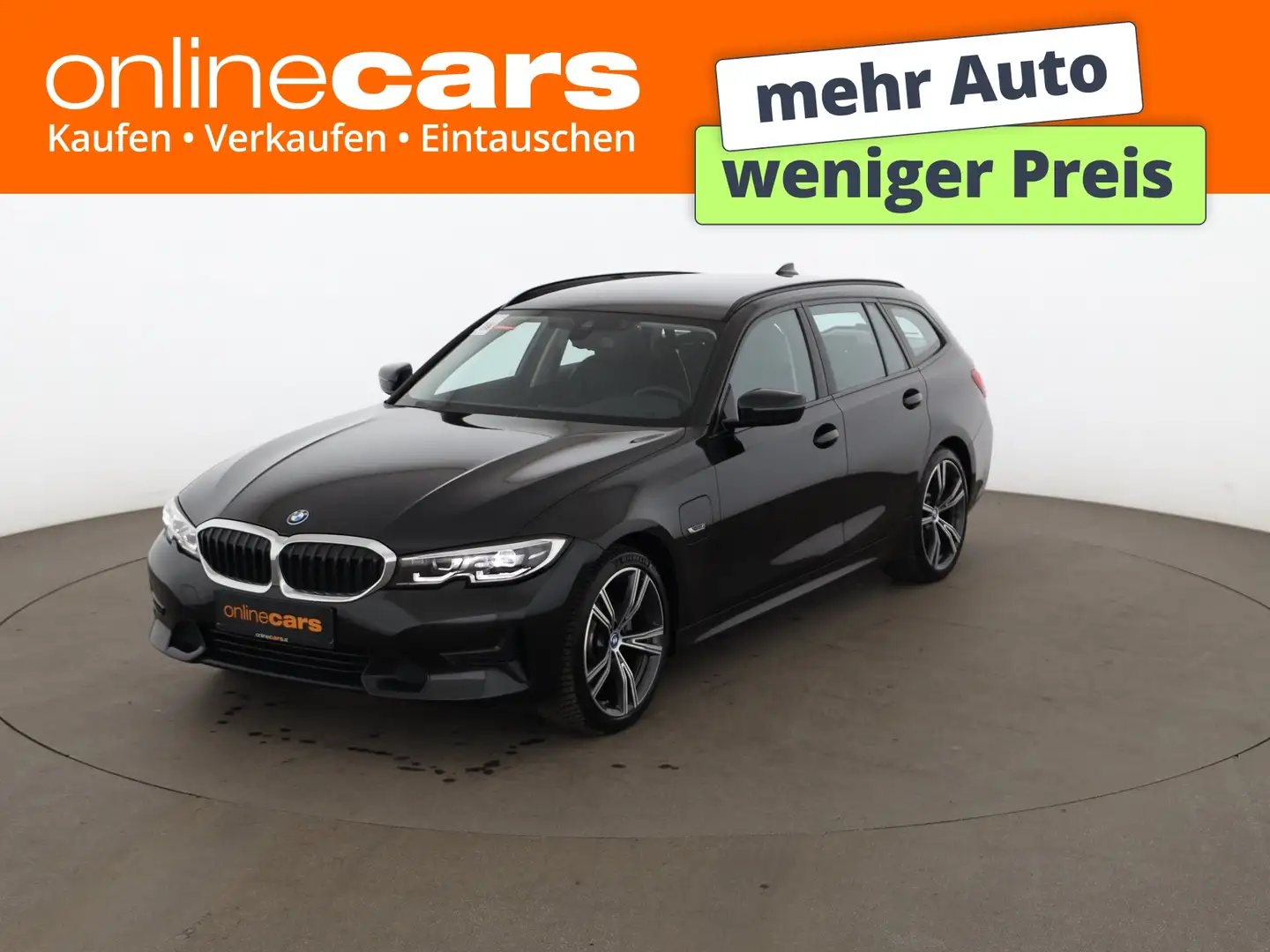 BMW 320 e Touring Sport Aut LED NAVI LEDER TEMP R-CAM Schwarz - 1