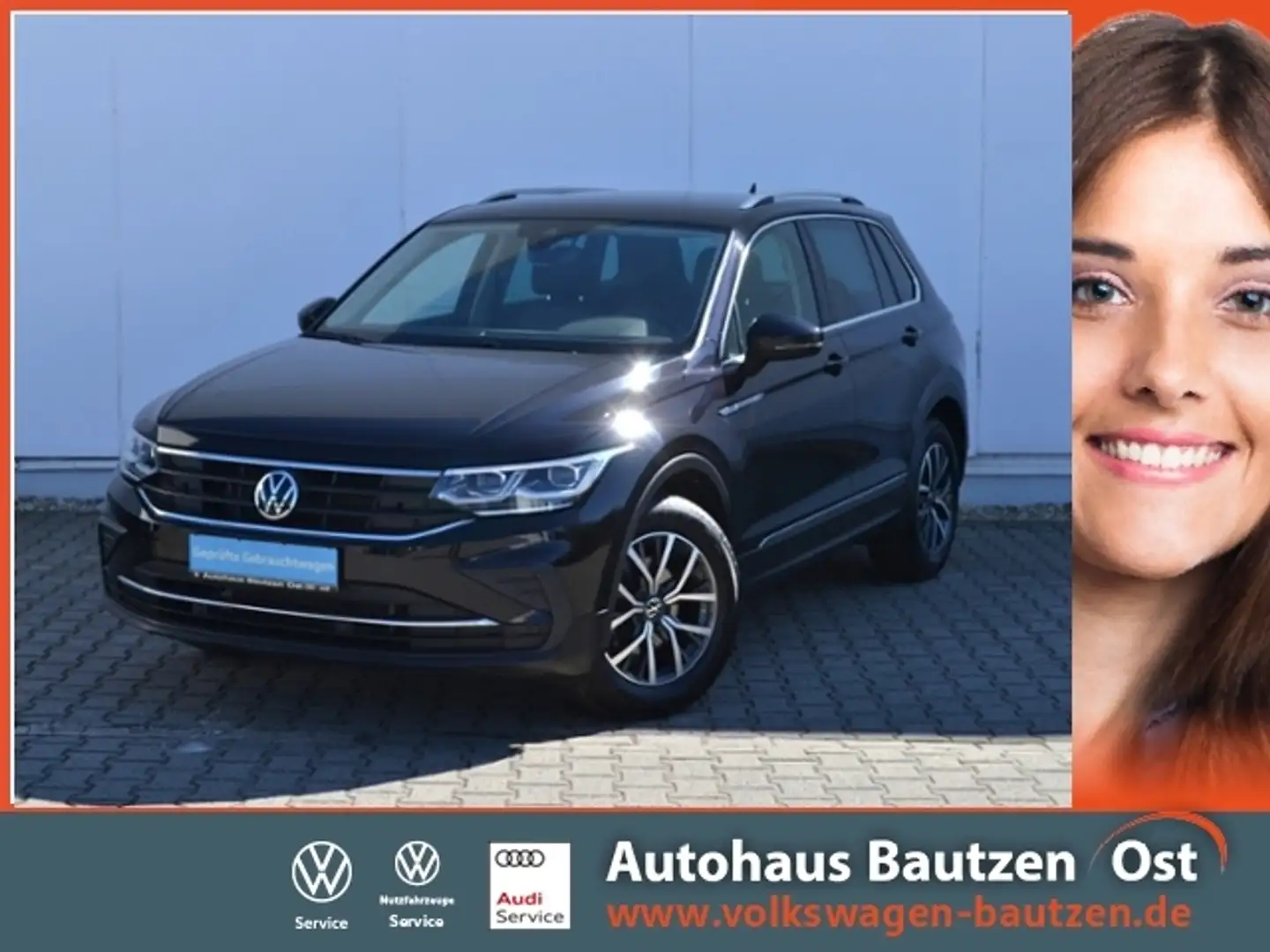 Volkswagen Tiguan 1.5 TSI Life AHK/MATRIX/17-ZOLL/APP-CONNECT/EASY- Schwarz - 1