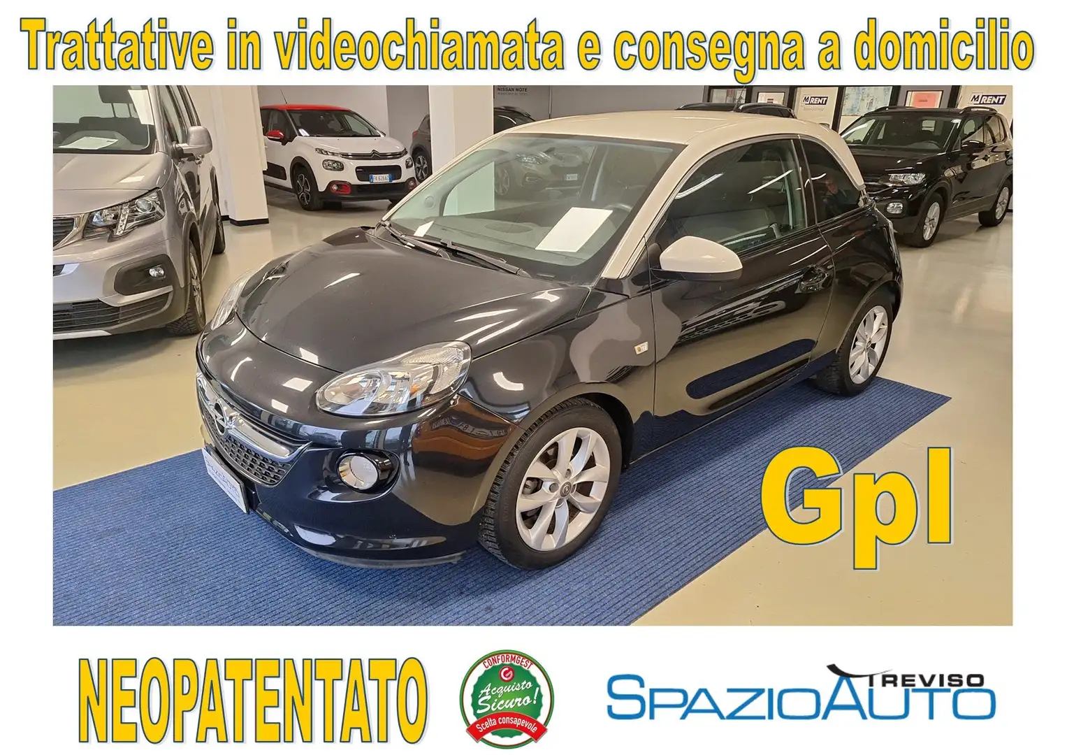 Opel Adam 1.4 Slam Gpl 87cv  ////// PER NEOPATENTATO ////// Noir - 1