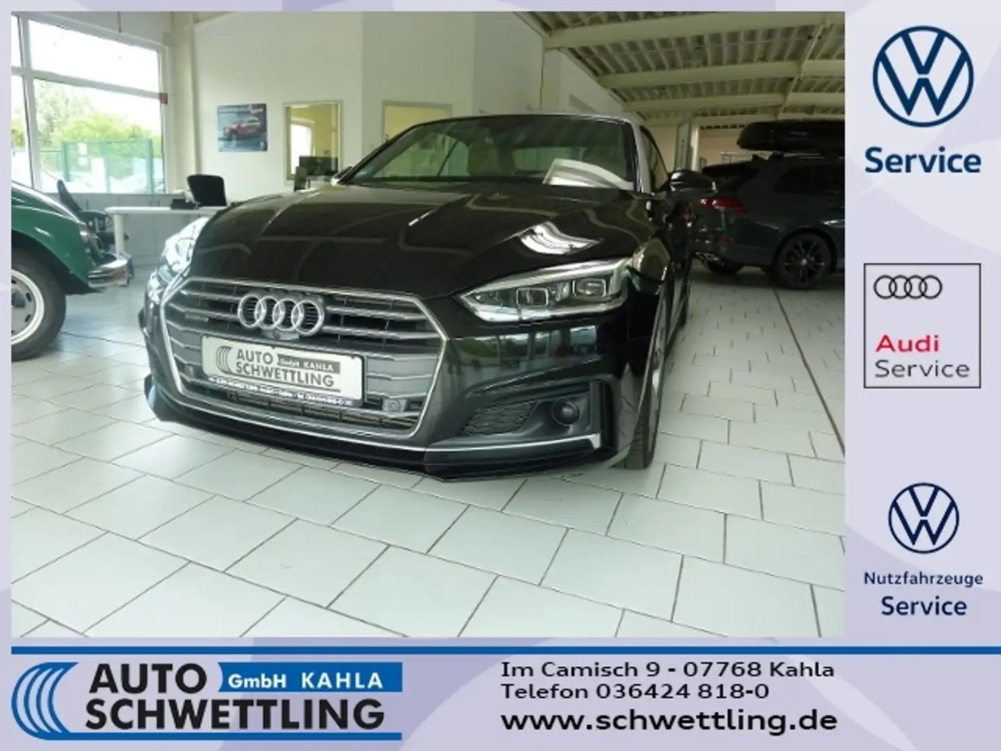 Audi A5 Cabriolet 45 TFSI quattro S-Tronic S-Line KLIMA L Schwarz - 1