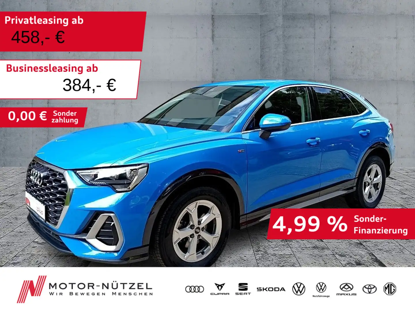 Audi Q3 35 TDI S-TR S-LINE 5JG+LED+AHK+SHZ Blau - 1
