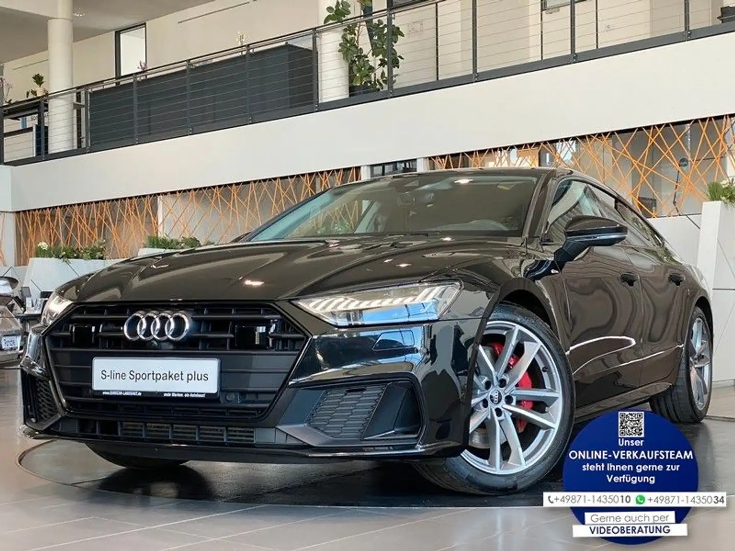 Audi A7 55 TFSIe S-line+ ViCo Matrix Sbel HUD B&O ACC Fekete - 1