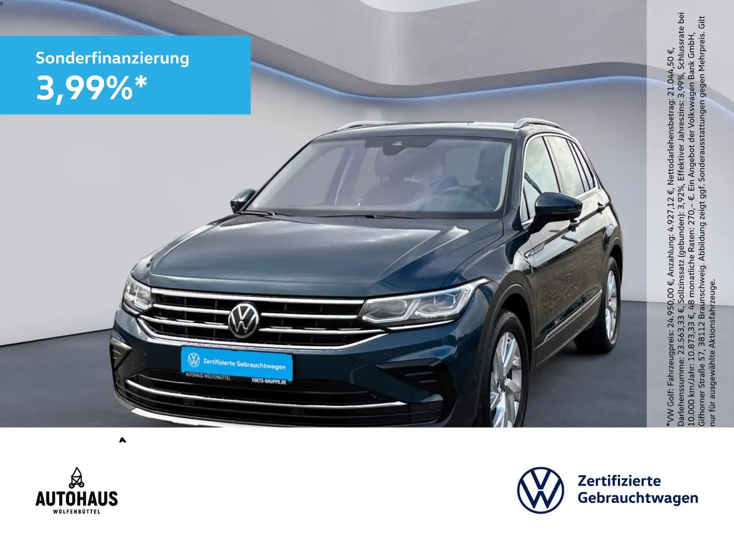 Volkswagen Tiguan Elegance 2.0 TDI DSG ACC APP HuD NAV SHZ Blau - 1