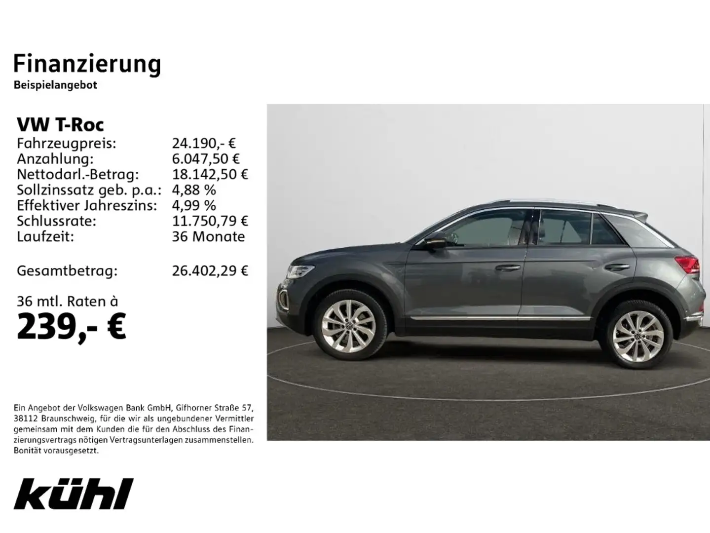 Volkswagen T-Roc 1.5 TSI Style Navi,Kamera Grau - 2