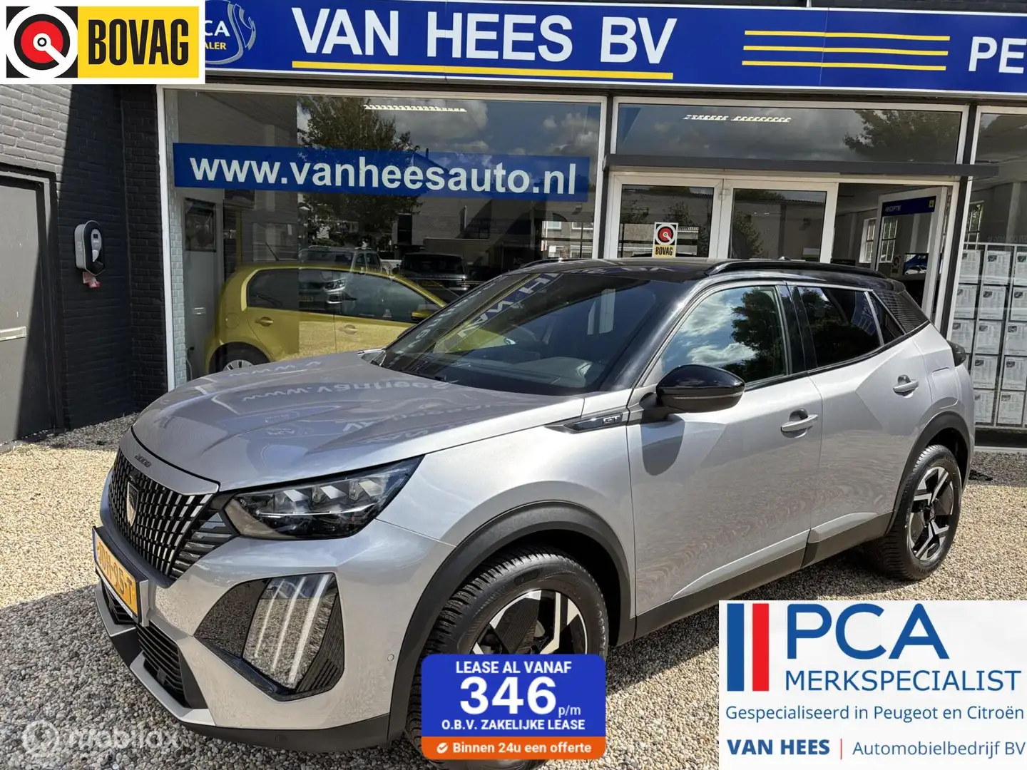 Peugeot 2008 1.2 PureTech 130 GT automaat navigatie dodehoek de Grijs - 1