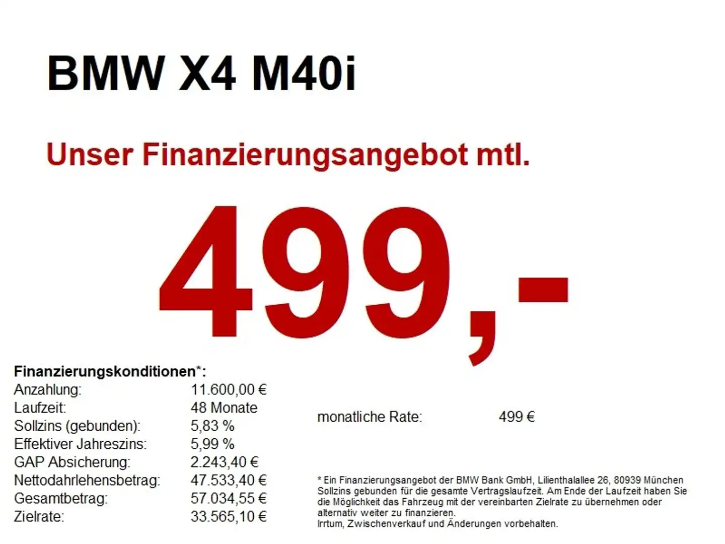 BMW X4 M 40i LASER/HUD/hk/GLAVANIK/M-Bremse/360/MEMO Gris - 1