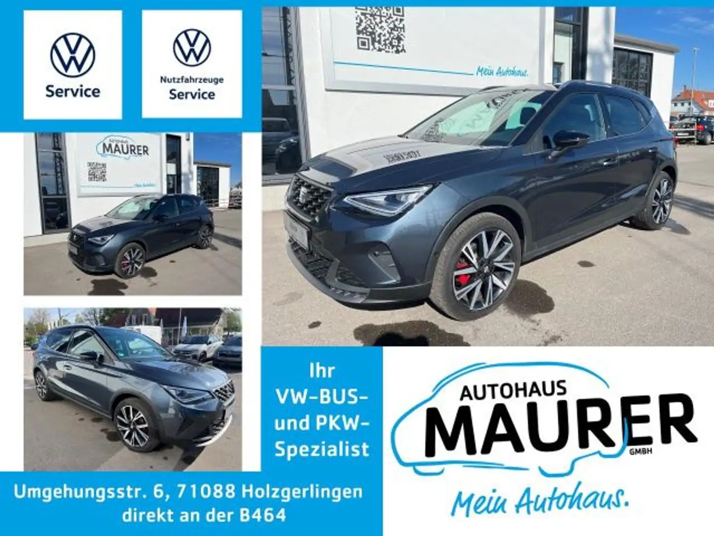 SEAT Arona 1,5 TSI DSG FR LED Dinamica Kamera Navi Grau - 1