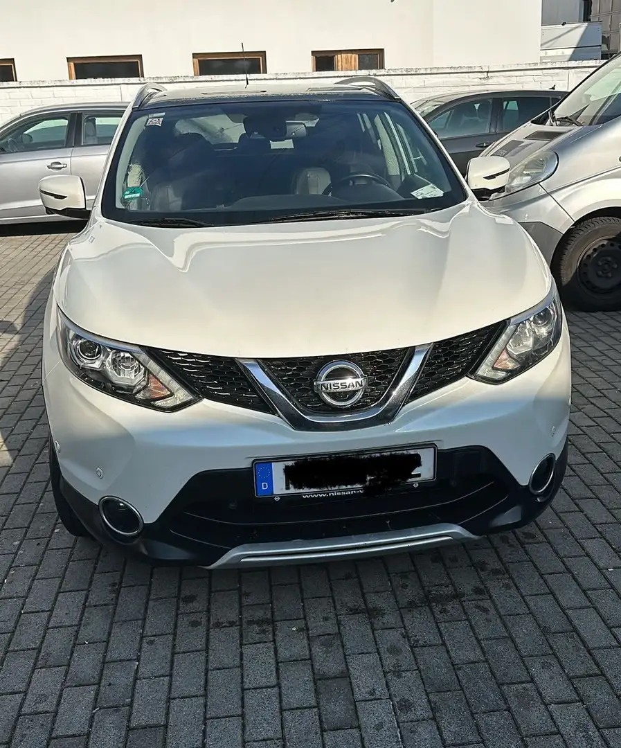 Nissan Qashqai tekna vollausstattung AHK +Sonderausstattung Weiß - 1
