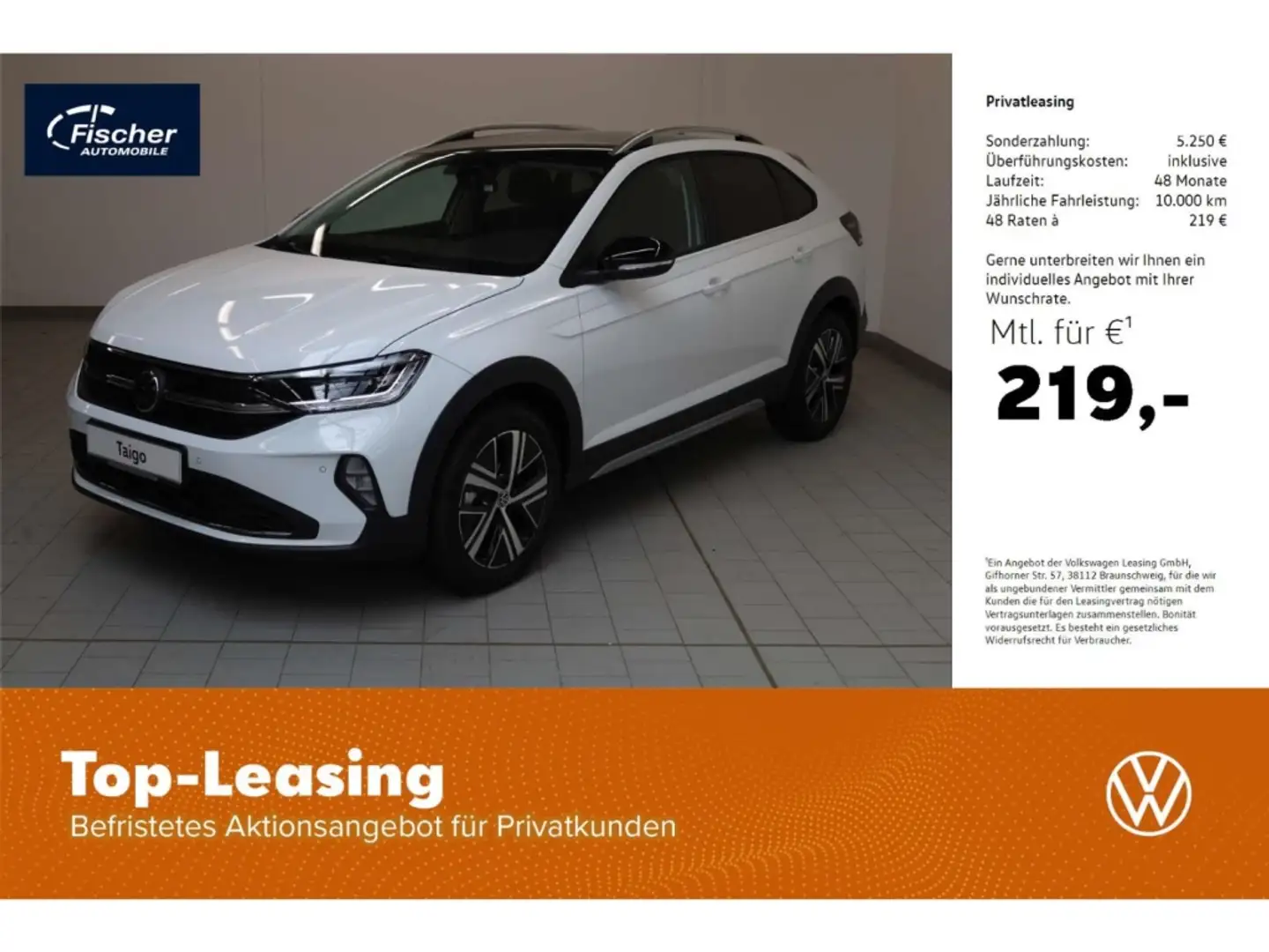 Volkswagen Taigo 1.0 TSI OPF Style Weiß - 1