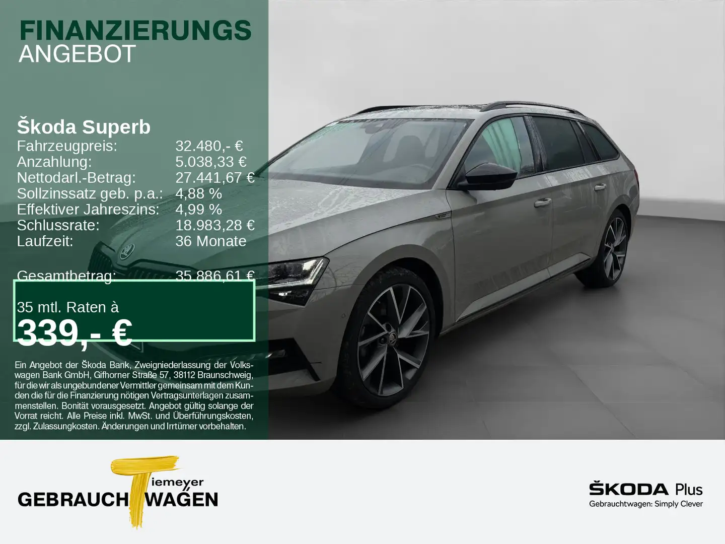 Skoda Superb Combi 1.5 TSI DSG SPORTLINE STDHZ AHK Grau - 1