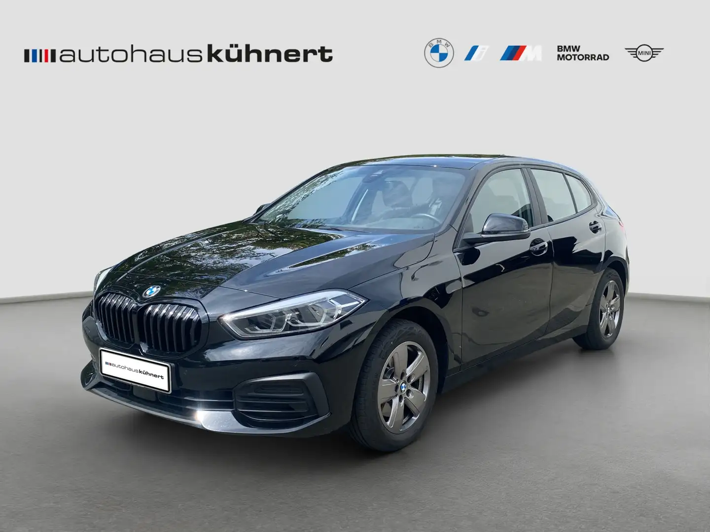 BMW 118 d 5-Türer Advantage LED SpurAss AHK Navi AUT PDC Noir - 1