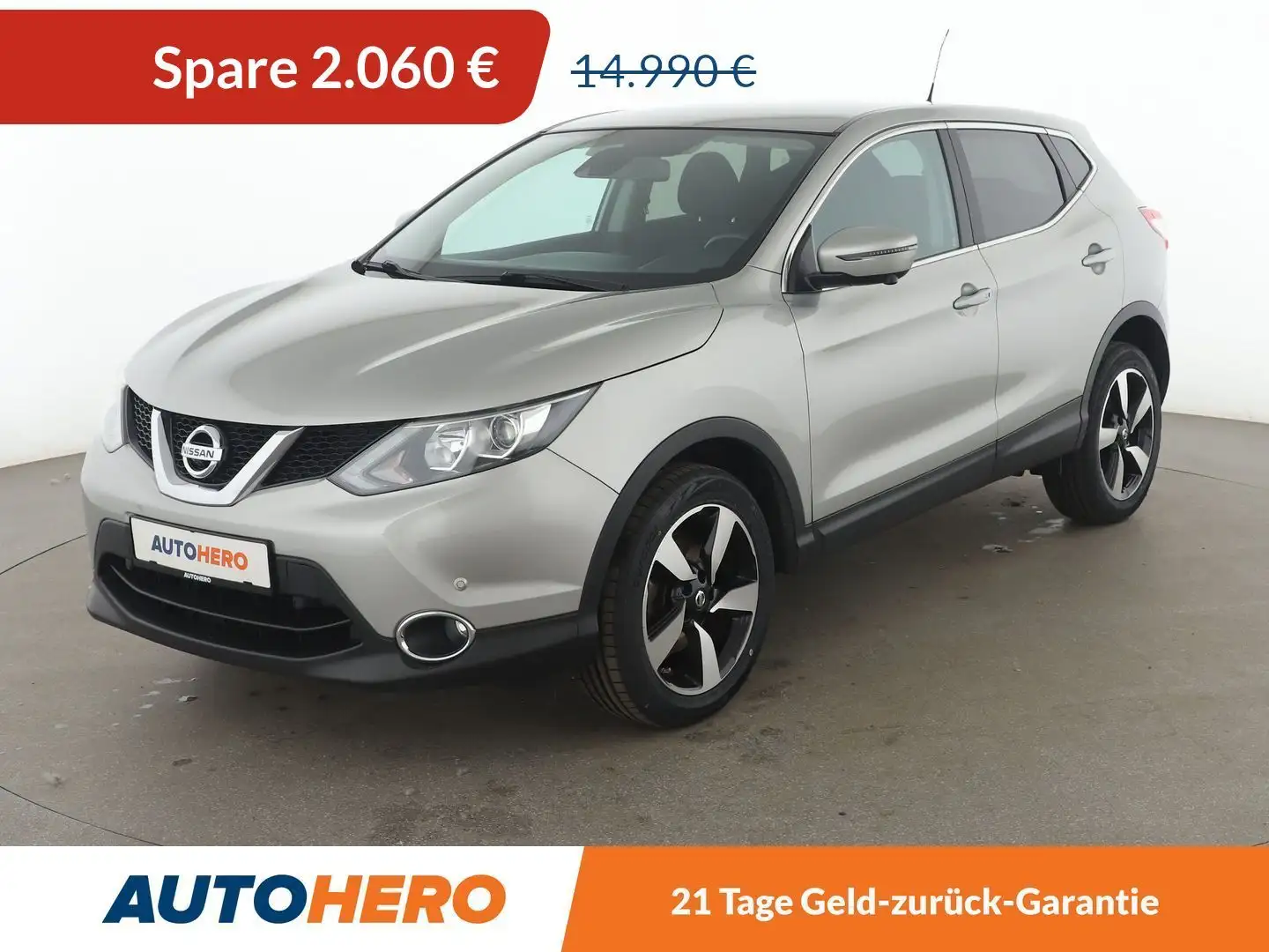 Nissan Qashqai 1.6 360*NAVI*TEMPO*CAM*PDC*SHZ*KLIMA*GARANTIE* Plateado - 1