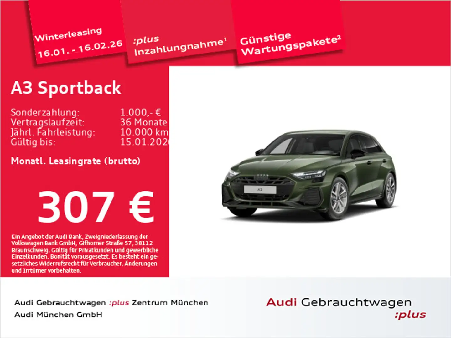 Audi A3 35 TFSI S tronic Virtual+/ACC/LED/N Grün - 1