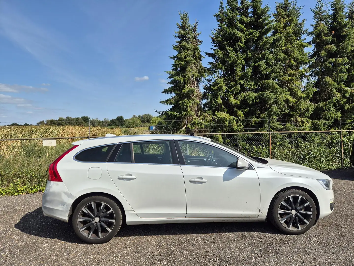 Volvo V60 2.4 D6 AWD Plug-In Hybrid Summum PANO LEER TREKHAA Weiß - 2