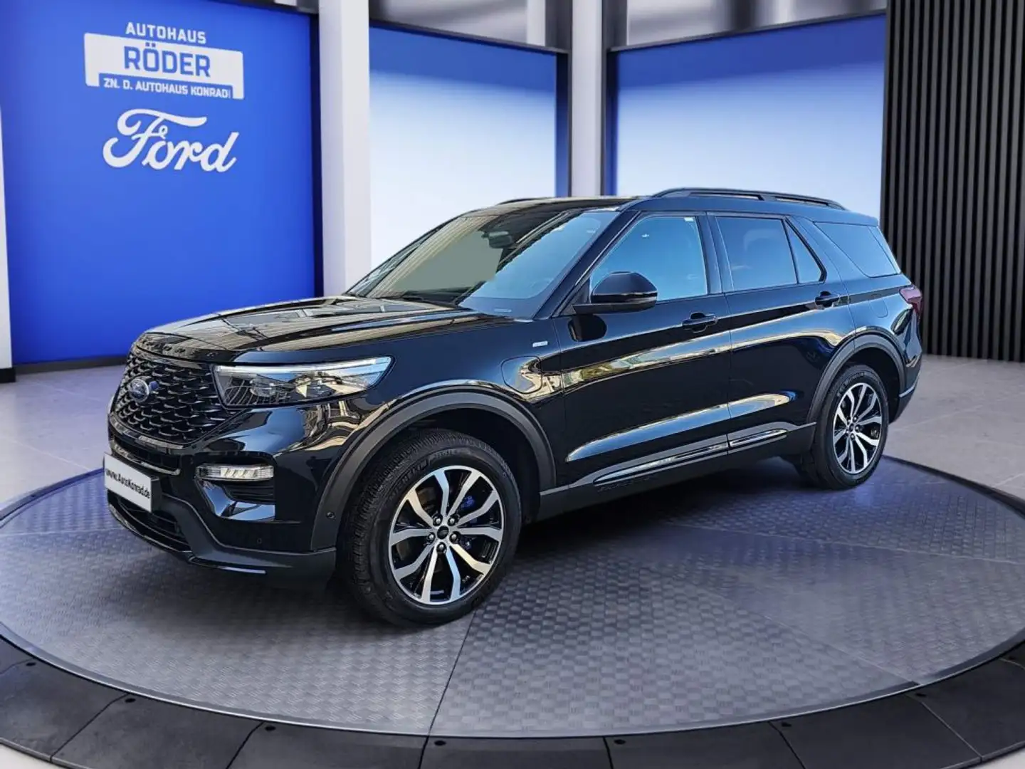 Ford Explorer EcoBoost Plug-in Hybrid ST-LINE, AHK Negro - 1