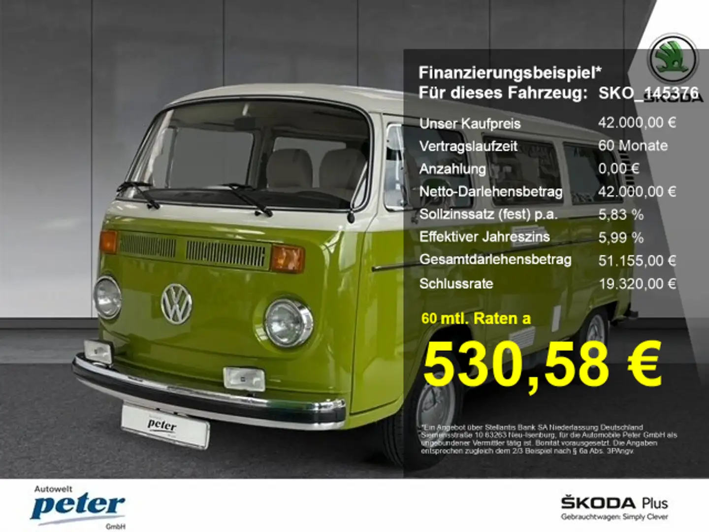 Volkswagen T2 T2 CAMPER*1. HAND* Verde - 1
