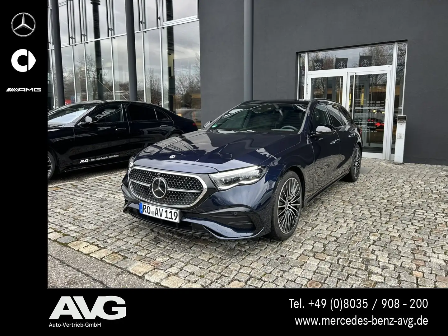 Mercedes-Benz E 220 E 220 d T AMG Edition Pano AHK DIGITAL Night 360 Blau - 1