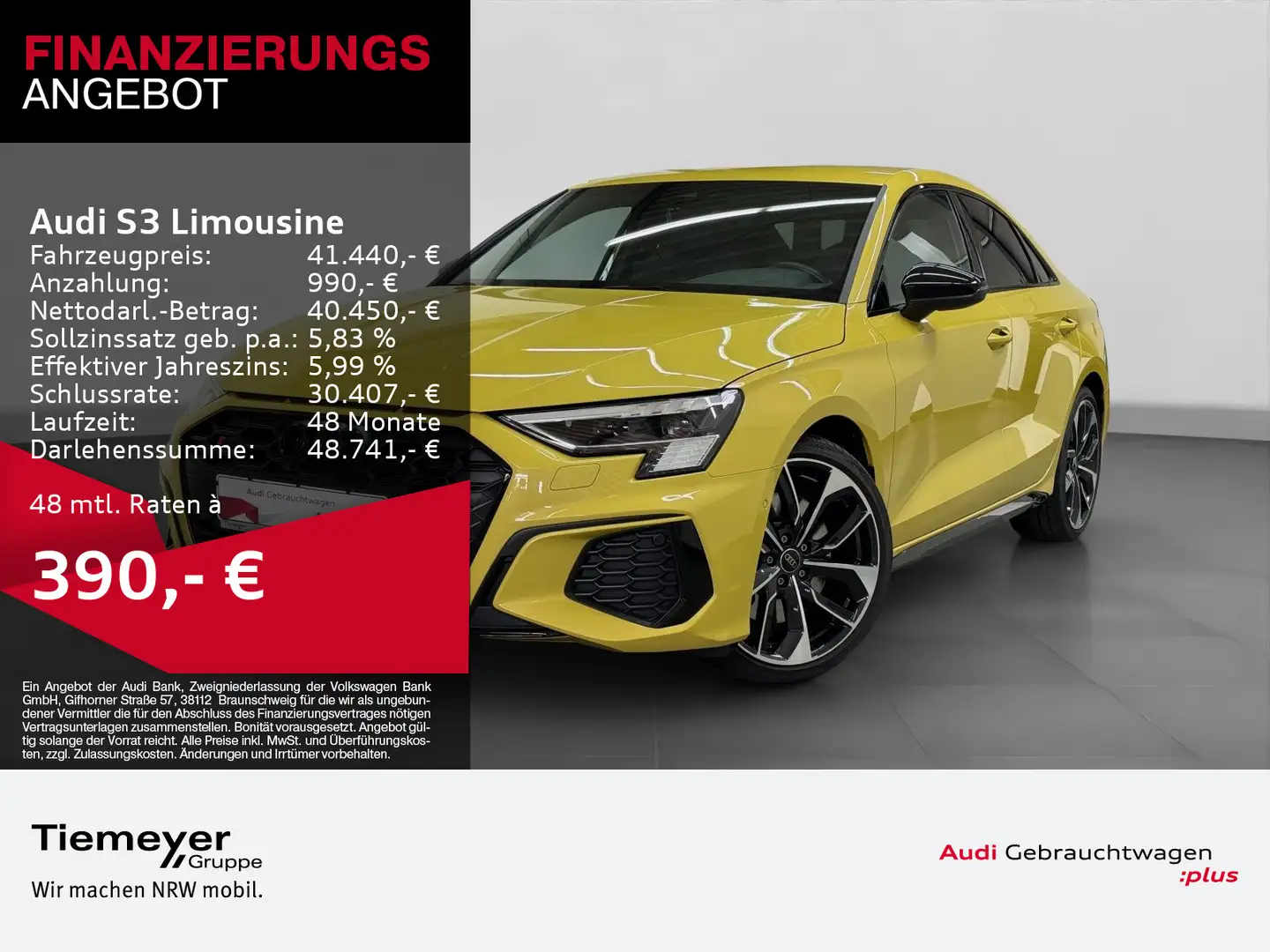 Audi S3 2.0 TFSI Q LM19 NAVI+ SITZHZ VIRTUA Yellow - 1