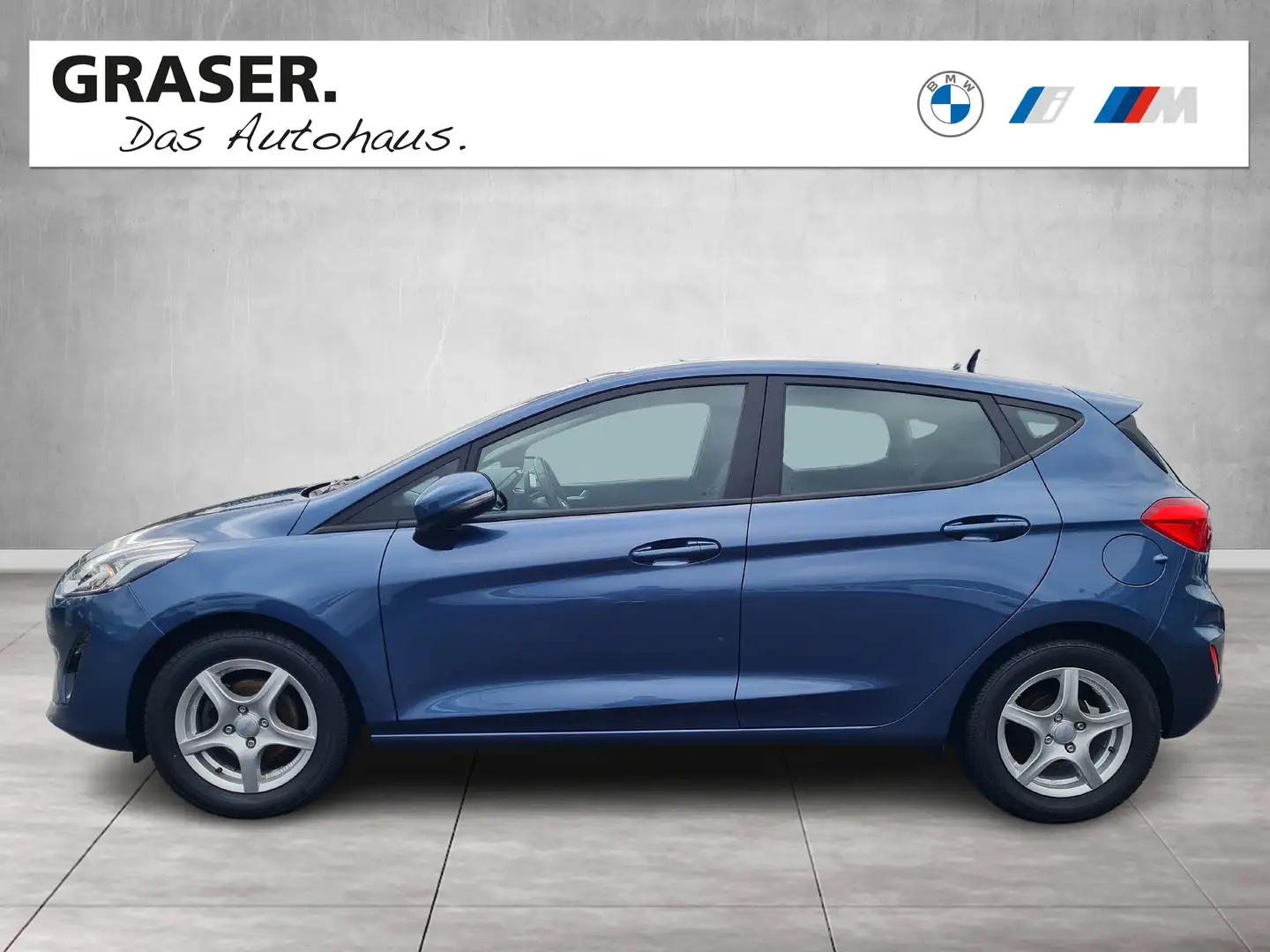 Ford Fiesta 1.0 Klima Sitzheizung Bluetooth Tempomat PDC Blauw - 2