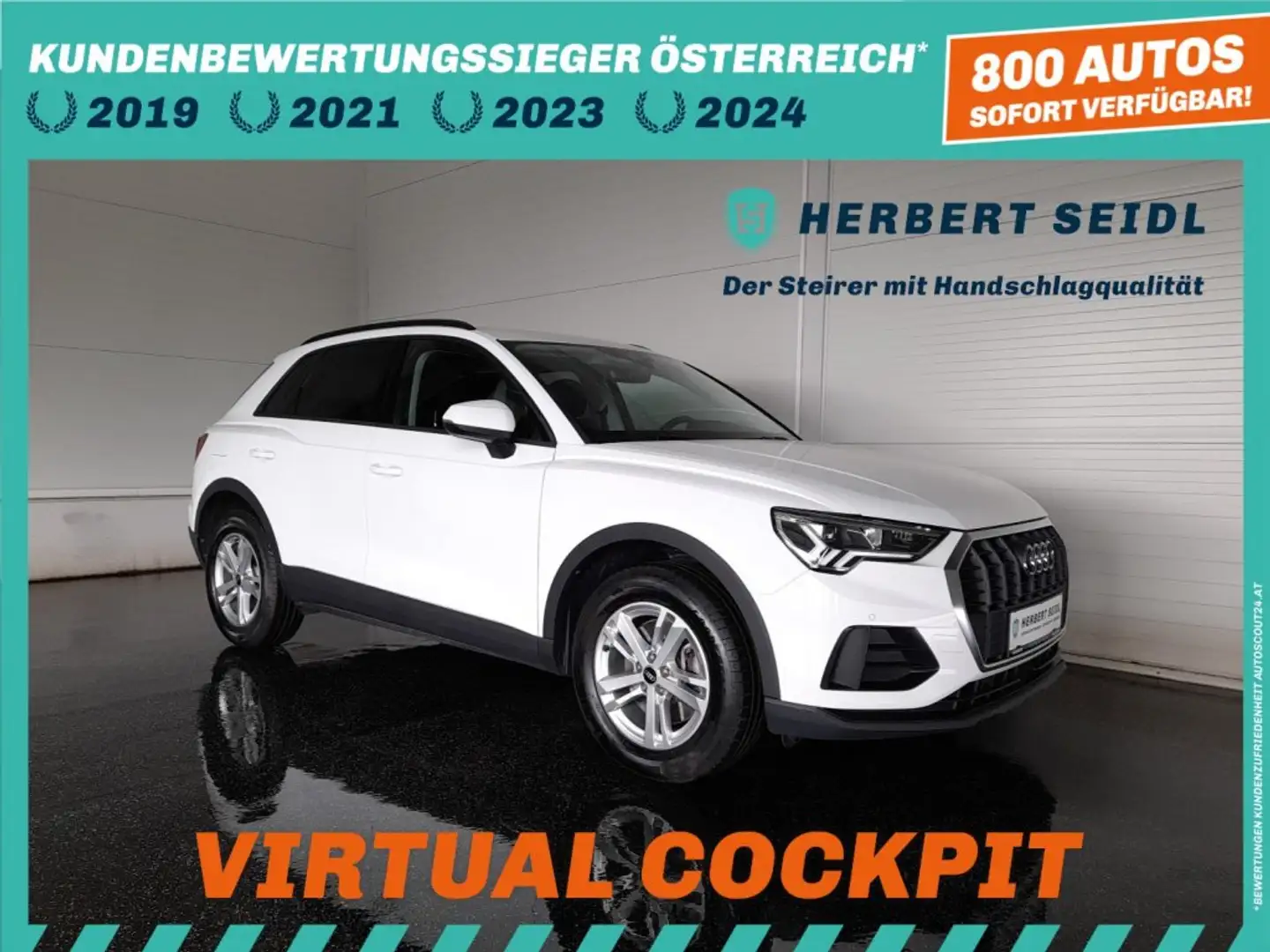 Audi Q3 "SPORT" 45 TFSI e S-tr. *VOLL LED / NAVI / SPORTSITZE / VIRTUELL / SHZG / VZ-ERKENNUNG / SPURHALTEASS. / 2-ZONEN-KLIMA* Weiß - 1
