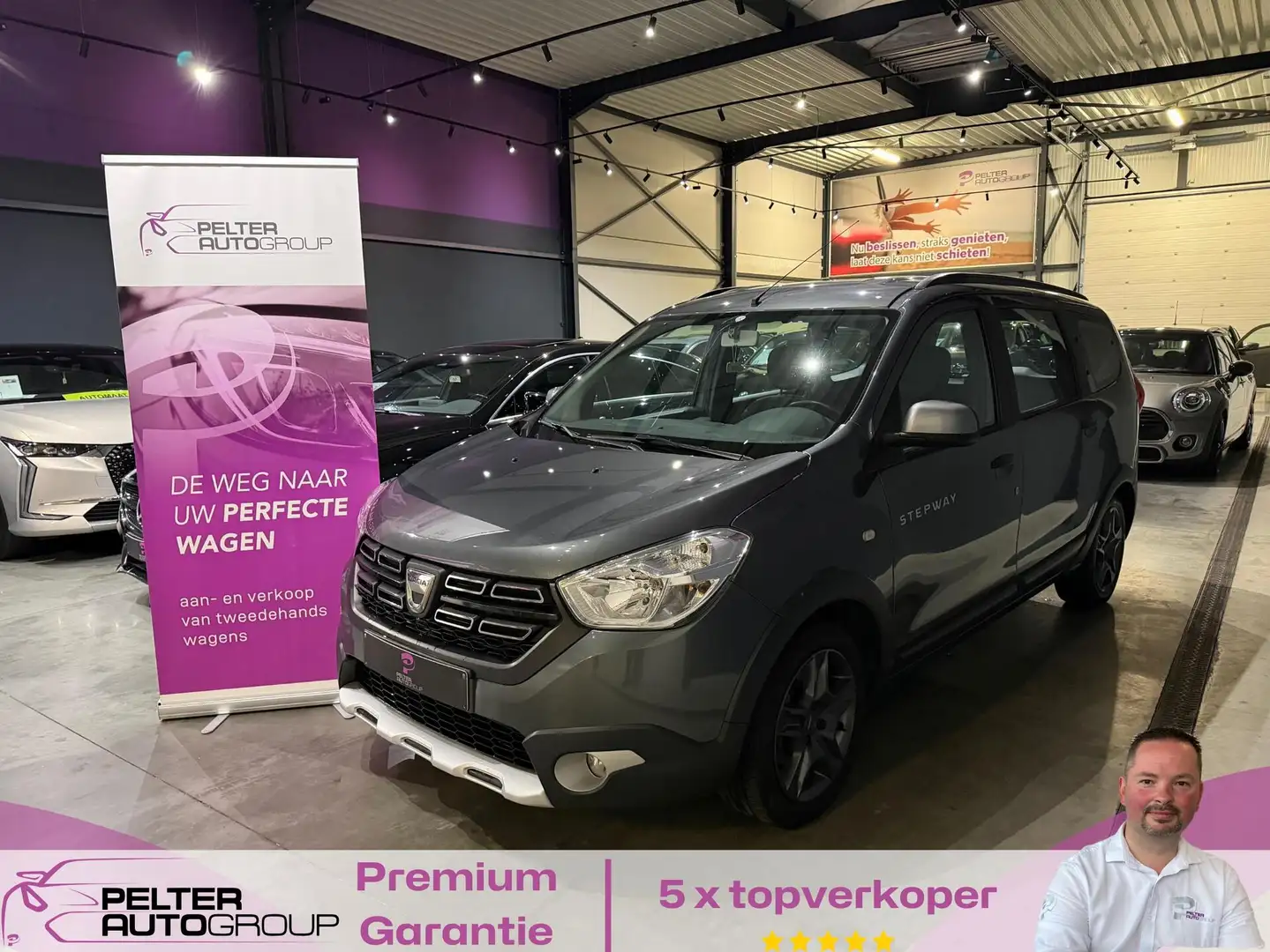 Dacia Lodgy Stepway 1.2i Lichte vr. (Incl. 7zitpl.) Camera Grijs - 1