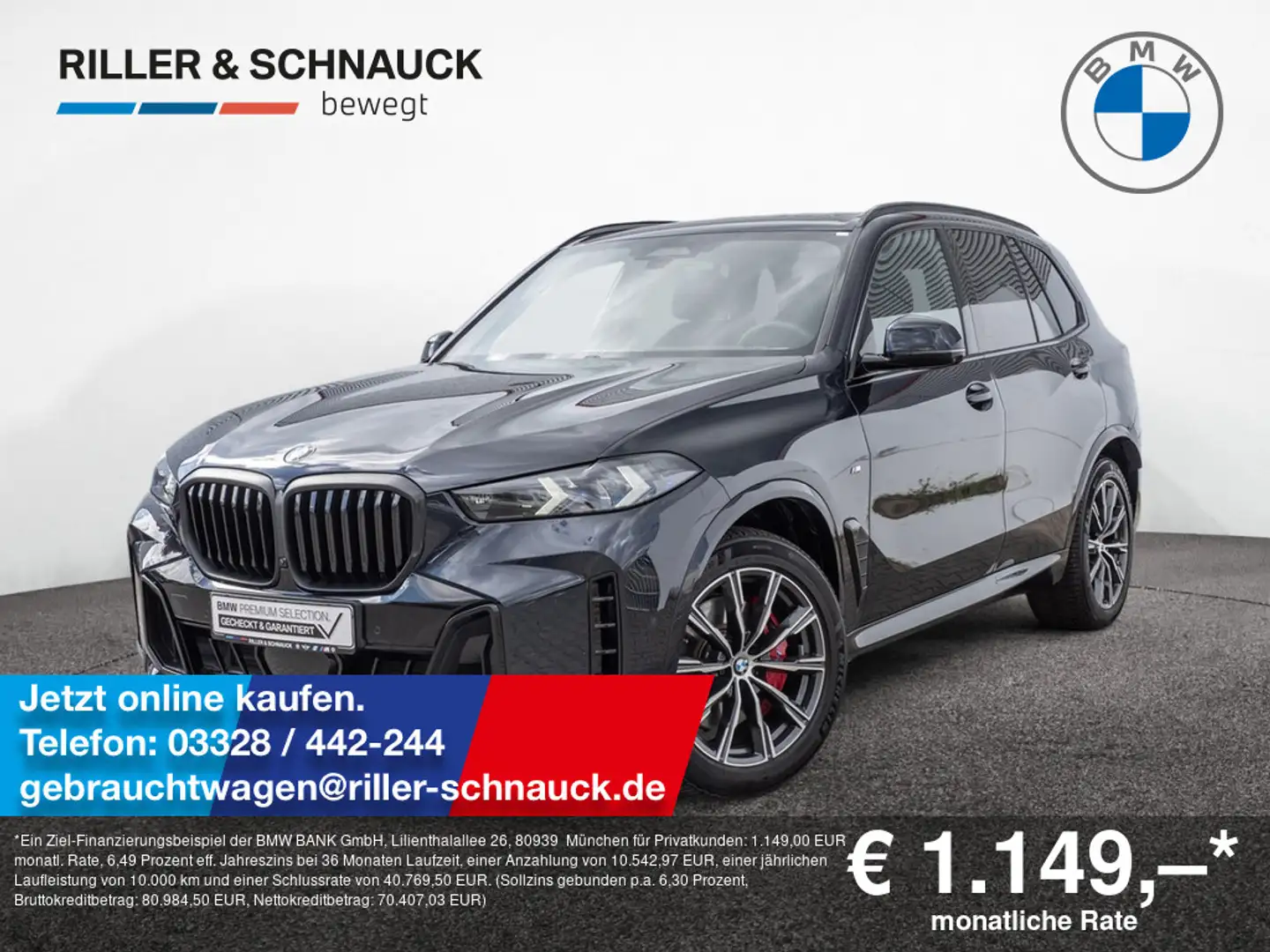 BMW X5 xDrive 40d M-Sport Pro STANDHZG+PANO+AHK+H Schwarz - 1
