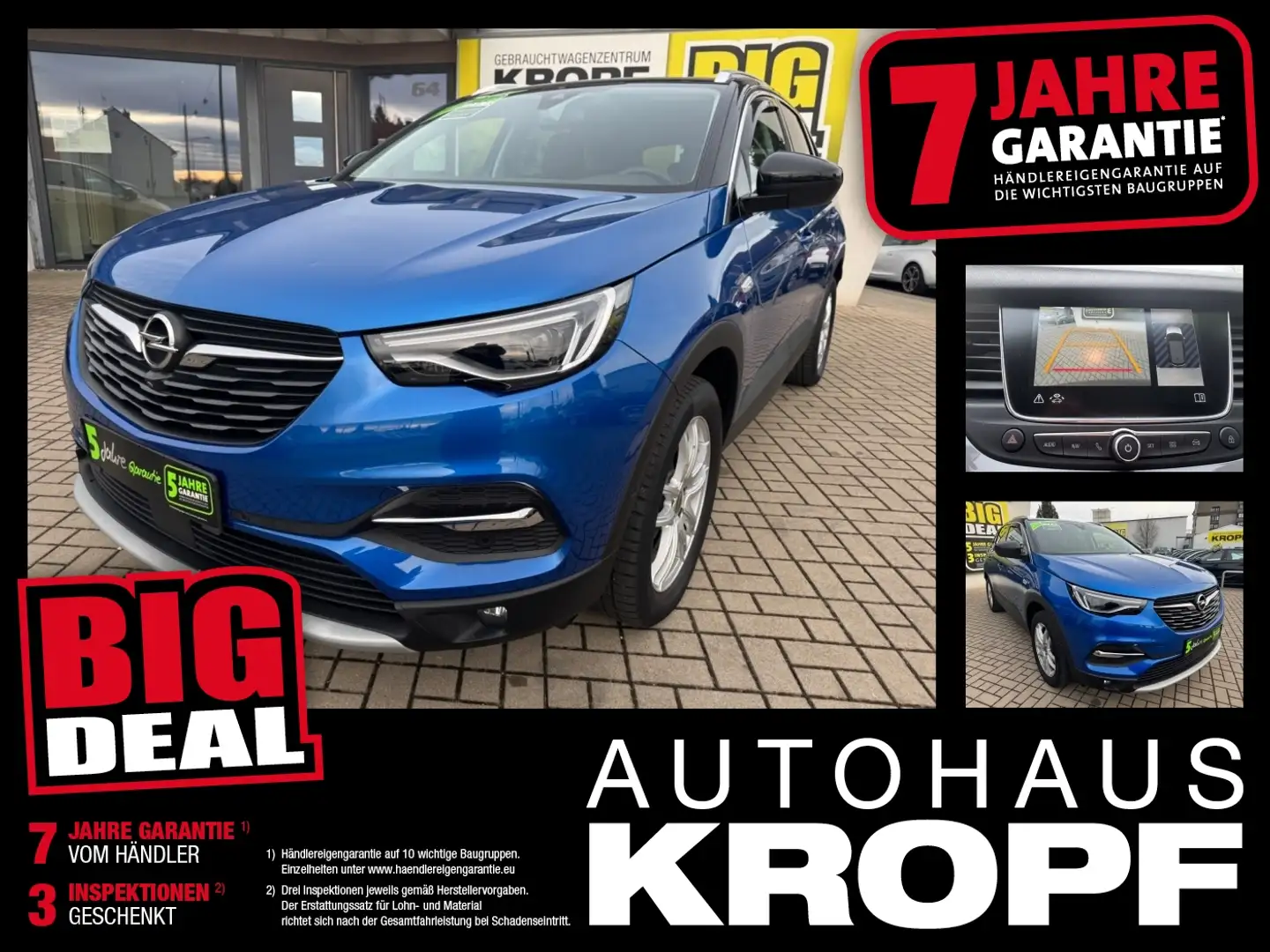 Opel Grandland X 1.2 Turbo Ultimate LED+Navi+SHZ+360 Bleu - 1