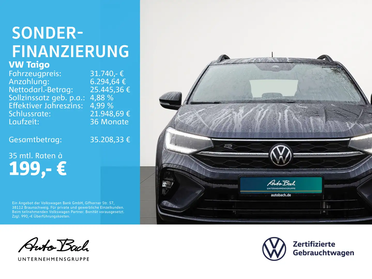 Volkswagen Taigo 1.5 TSI "R-Line" DSG Navi LED Digital Cock Gris - 2