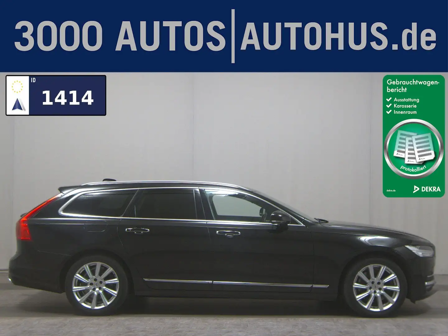 Volvo V90 T6 AWD Inscription Navi B&W HuD RFK StHzg Schwarz - 1