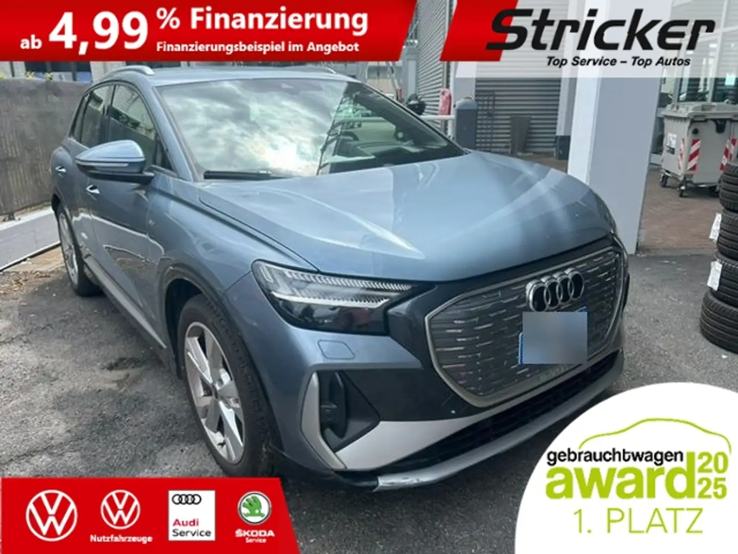Audi Q4 e-tron S-Line 150/77 299,-ohne Anzahlung Matrix Leder Ka Blau - 2