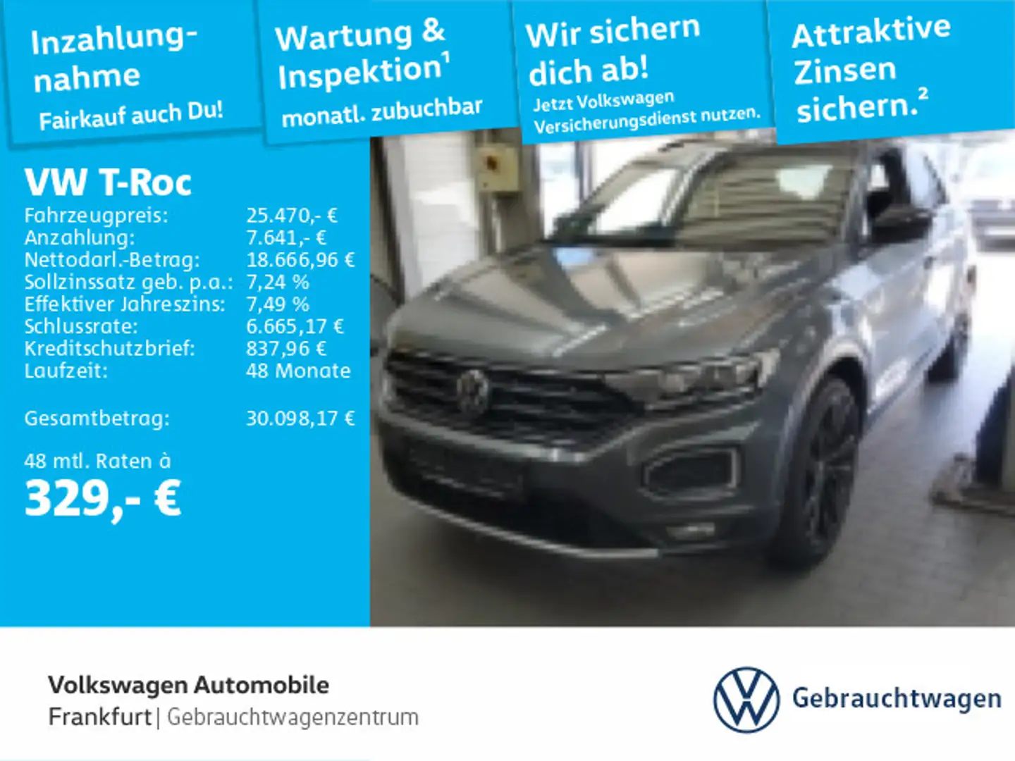 Volkswagen T-Roc Sport 1.5 TSI DSG Sport Navi LED DAB+ Fron Grau - 1