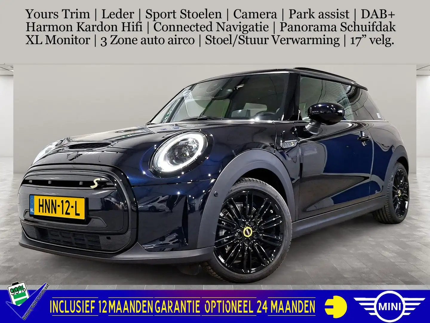 MINI Cooper SE Yours Trim | Leder | Pan | Cam | Park Ass I HK Modrá - 1