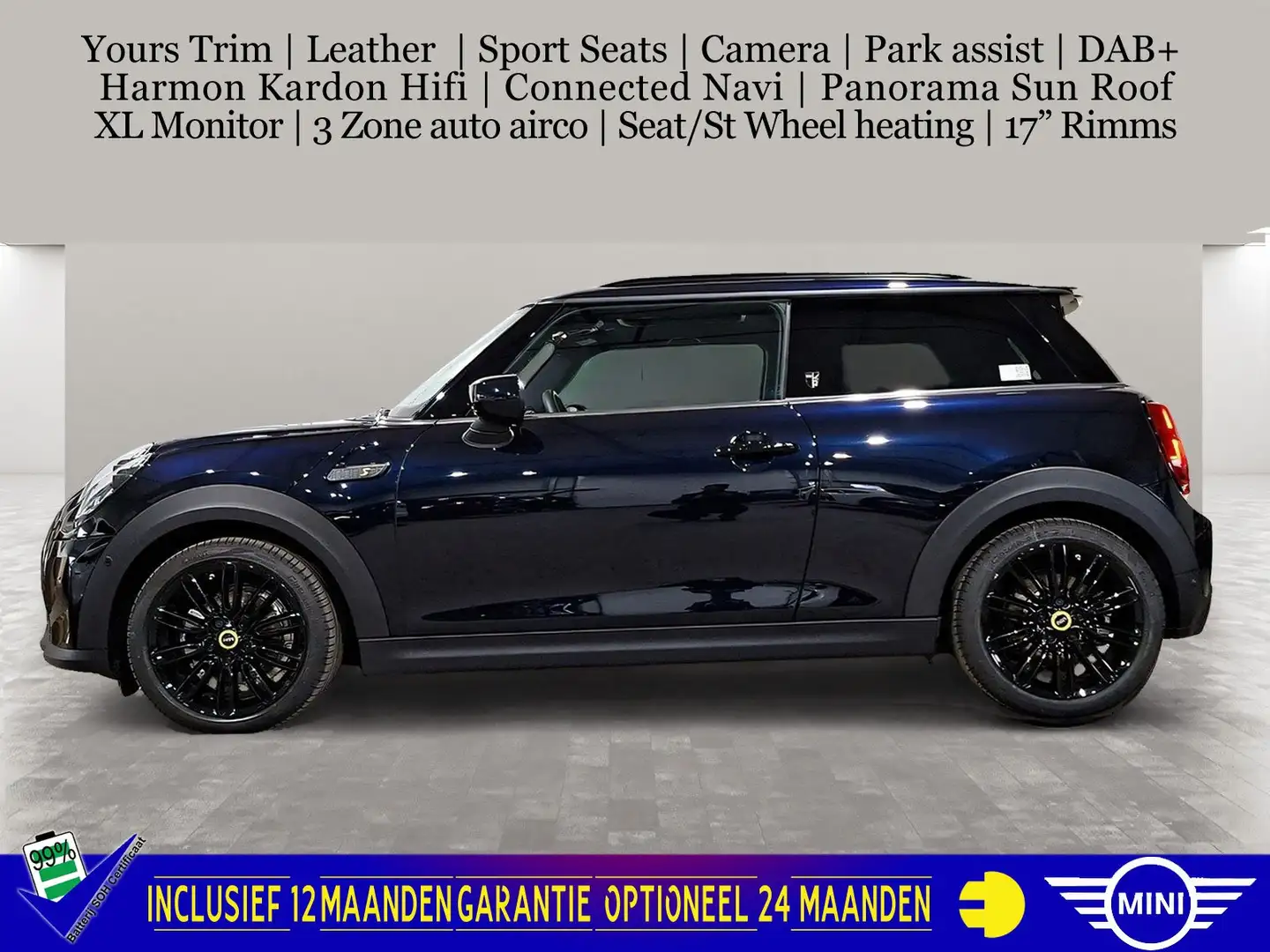 MINI Cooper SE Yours Trim | Leder | Pan | Cam | Park Ass I HK Modrá - 2