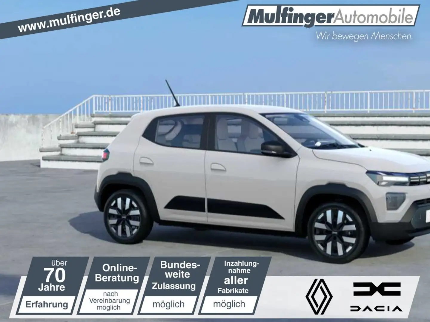 Dacia Spring Expression ELECTRIC 65 CCS KAMERA DISPLAY Weiß - 1