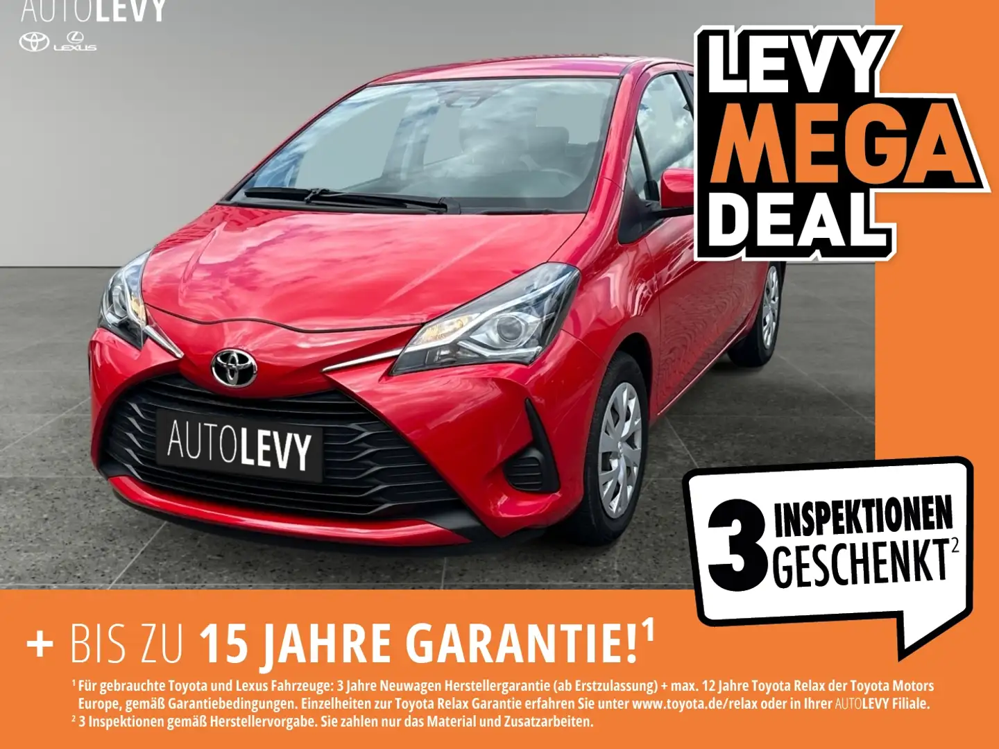 Toyota Yaris 1.0 Comfort FLA SpurH KAM Red - 1