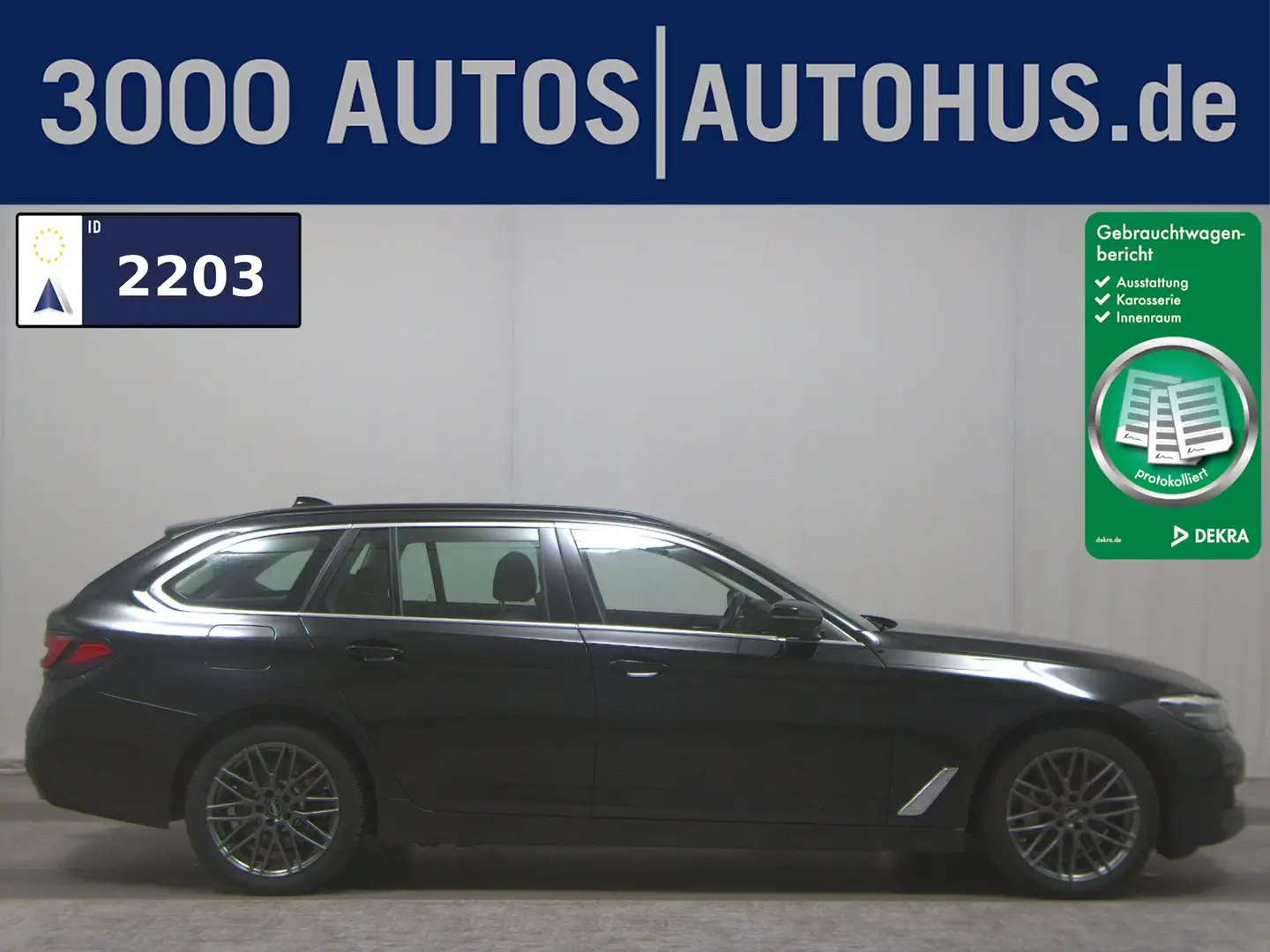 BMW 530 e Touring Leder Navi LC Prof. LED AHK ACC RFK Schwarz - 1