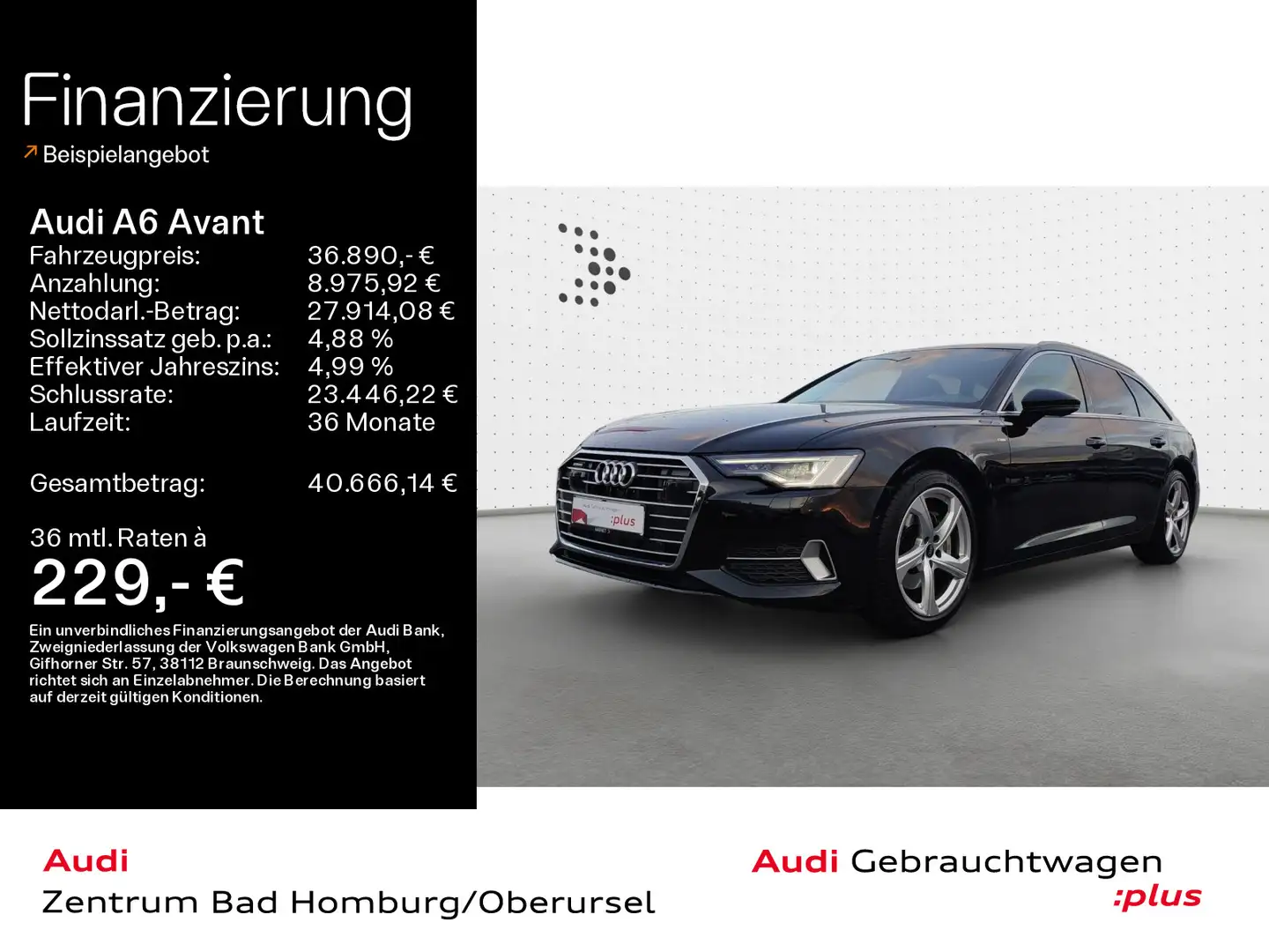 Audi A6 Sport 45 TFSI quattro S line*Navi*Matri Schwarz - 1