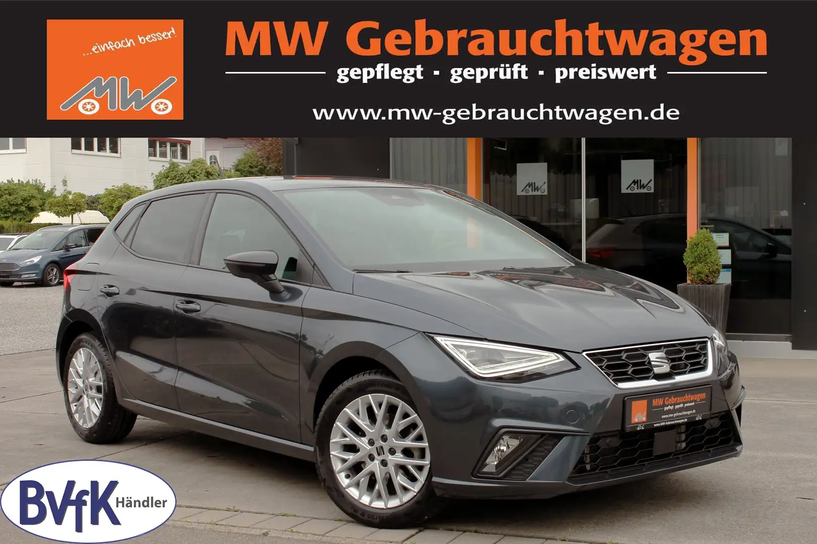 SEAT Ibiza 1.0 TSI DSG FR-Line Temp. PDC KAM LED SHZ Grau - 1