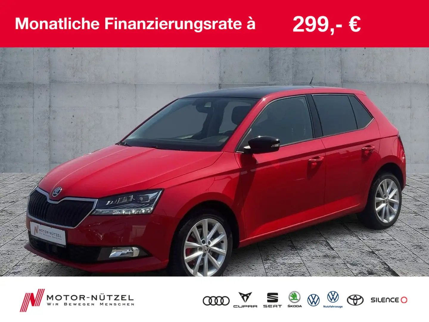 Skoda Fabia 1.0 TSI STYLE LED+APP+SHZ+RFK+GRA+NSW+SRA Rot - 1