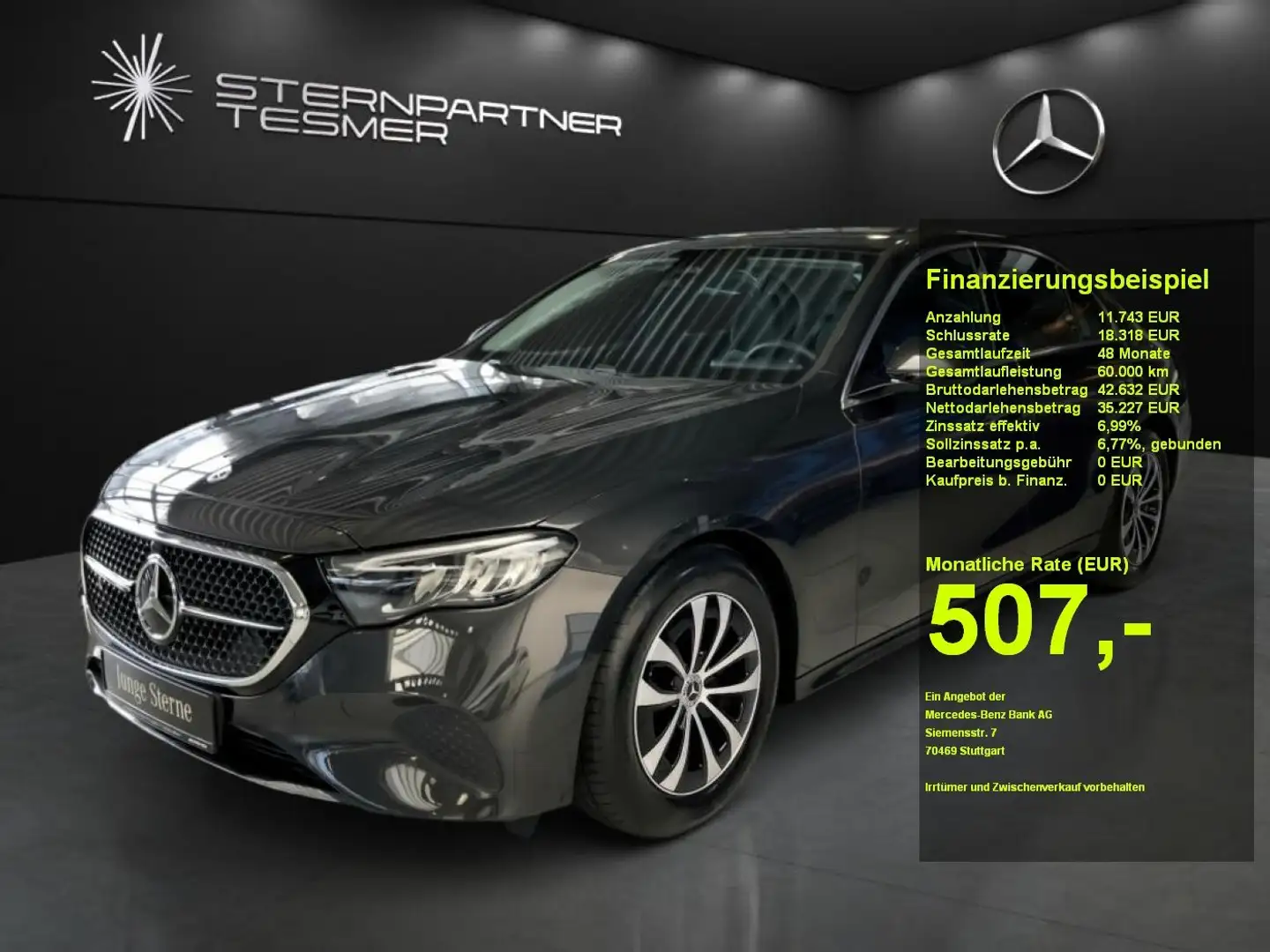 Mercedes-Benz E 200 +Avantgarde+MBUX+KAMERA+NAVI+Ambiente+SHZ Gris - 1