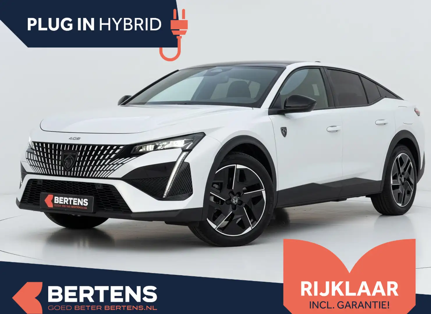 Peugeot 408 1.6 HYbrid GT 180 EAT8 | 1400kg Trekgewicht| El.ac Weiß - 1