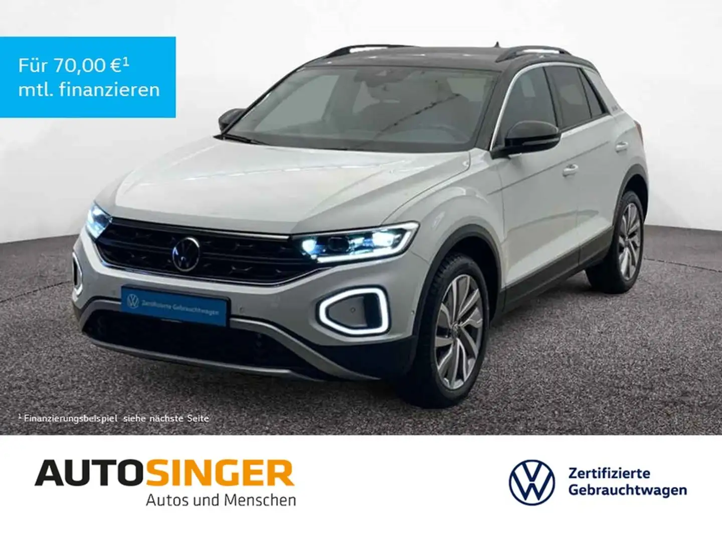 Volkswagen T-Roc Goal 2,0 TDI DSG *NAVI*AHK*LED*ACC*R-CAM* Weiß - 1