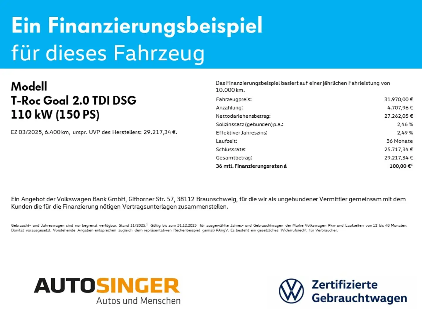 Volkswagen T-Roc Goal 2,0 TDI DSG *NAVI*AHK*LED*ACC*R-CAM* Wit - 2