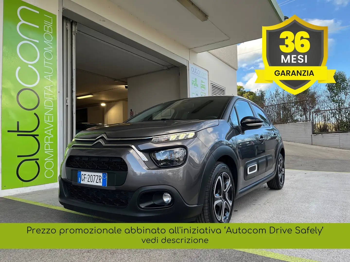 Citroen C3 1.5 bluehdi Feel Pack S&S GARANZIA 24 MESI CARPLAY Gris - 1