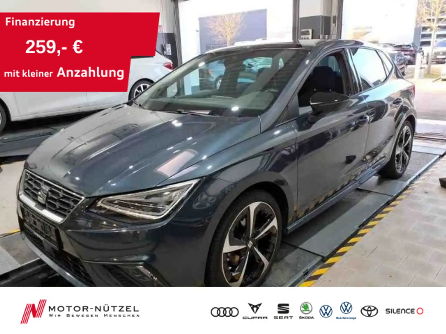 SEAT Ibiza 1.0 TSI FR-LINE LED+NAVI+GRA+SHZ+NSW+PANO Grau - 1